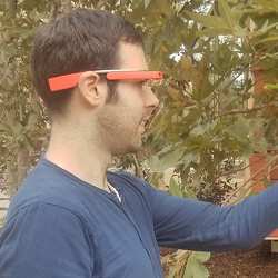 The Google Glass app and illuminator allow researchers unit to analyze chlorophyll concentration in a leaf without harming the plant.
