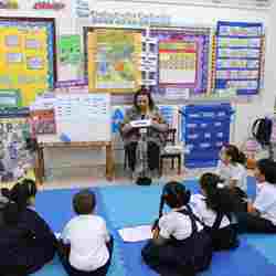 A kindergarten classroom. 