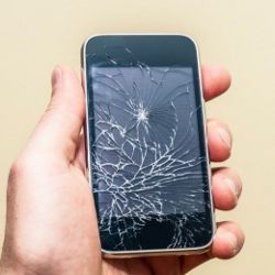 broken smartphone