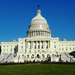 The Capitol in Washington, D.C., seat of the U.S. Congress.