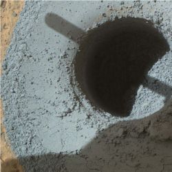 Mars drill hole