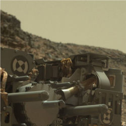 Curiosity's Mastcam with drill