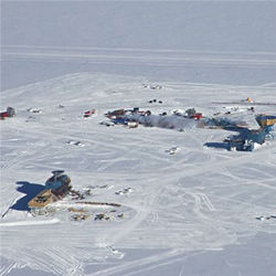 IceCube detector, South Pole