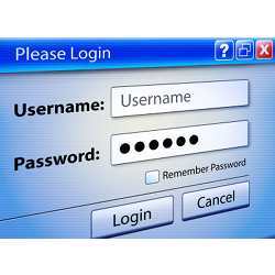 Username/password login fields.