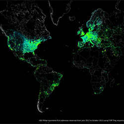 Examining Internet activity.