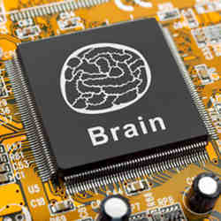 Artist's representation of a 'brain chip.'