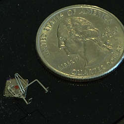 One of SRI International's tiny robots. 