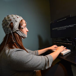 study participant in Neuroscience Research Lab