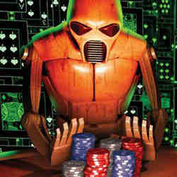 Artist's conception of a poker-playing robot. 