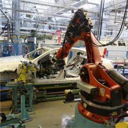 Manufacturing robot in auto plant