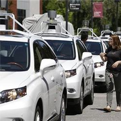 Google self-driving Lexus cars