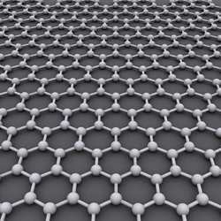 A model of the structure of graphene. 