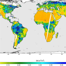 SMAP global soil moisture map