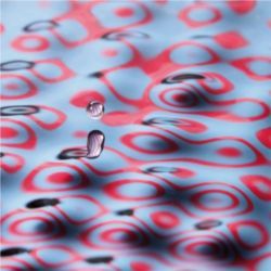 Oil droplets propelled across fluid bath