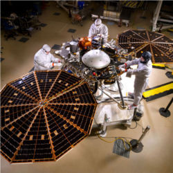 Solar arrays on InSight lander