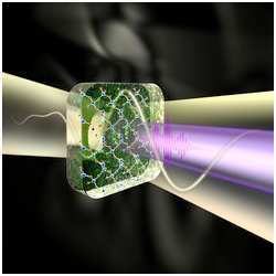 Ultrafast lasers drive the motion of electrons inside silicon dioxide to generate extreme ultraviolet radiation.