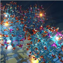 'blinking' silicon quantum dots, illustration