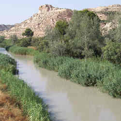 The Segura river in Archena, Spain.