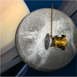 Cassini encounter with Dione