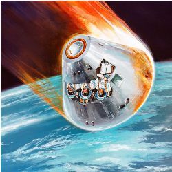 spacecraft reentry, illustration