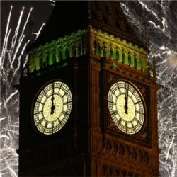 Big Ben fireworks Jan. 1, 2015