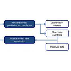 Part of the developed algorithm, which takes data collected from the real system to calibrate uncertain model parameters in the complex simulator which, in turn, leads to more accurate predictions of the quantities of researchers interest.