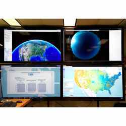 Information screens for IBM's SMT weather-prediction system.