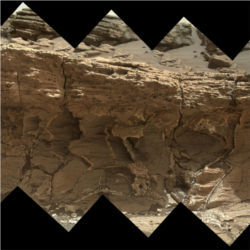 Rock outcrop on Mars