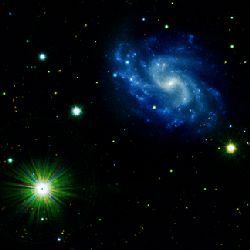 Galaxy G63349 and nearby star