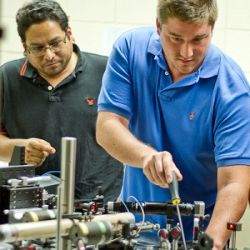 UVM graduate students Naveen Rawat and Lane Manning 