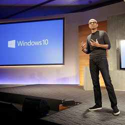 Microsoft CEO Satya Nadella at the Dreamforce conference in San Francisco.