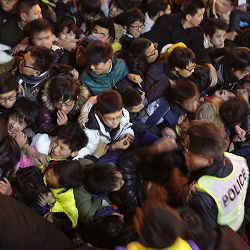 A stampede during a New Year's Eve light show in Shanghai last year left 36 people dead.