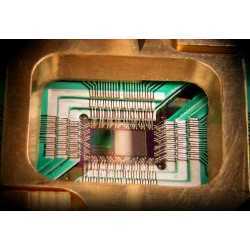 A quantum chip made by D-Wave Systems.