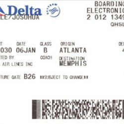 Delta boarding pass