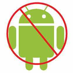 A "no Android" logo.