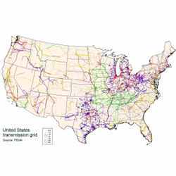 The U.S. electrical power transmission grid.