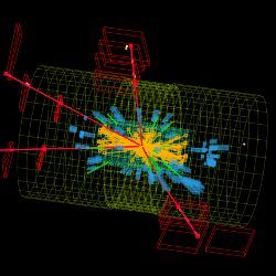 proton-proton collision visualization