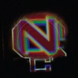 The North Carolina State University logo as viewed through a geometric phase hologram.