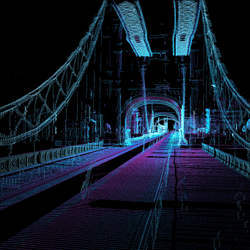 How London's Tower Bridge appears to a mobile laser scanner.
