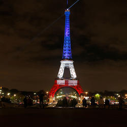 The Eiffel Tower on Monday.