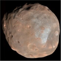 Phobos, the larger of Mars's two moons