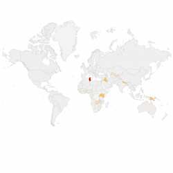 The countries with the highest percentage of emails intentionally downgraded by STARTTLS modification during April 20-27, 2015. 