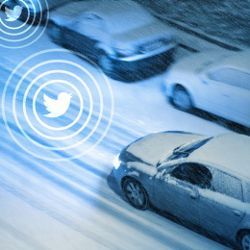 cars, snow, tweets, illustration