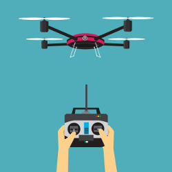 UAV and controller, illustration