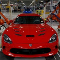 Dodge Viper checked by robots