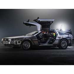 The DeLorean used as a time machine in the Back to the Future films.