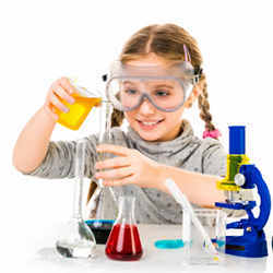 A girl scientist.