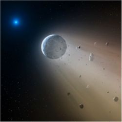 Disintegrating planet around white dwarf star