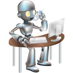 robot at desk