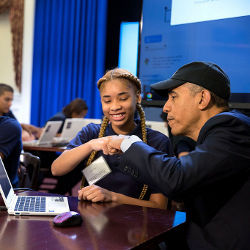 President Obama at Hour of Code event